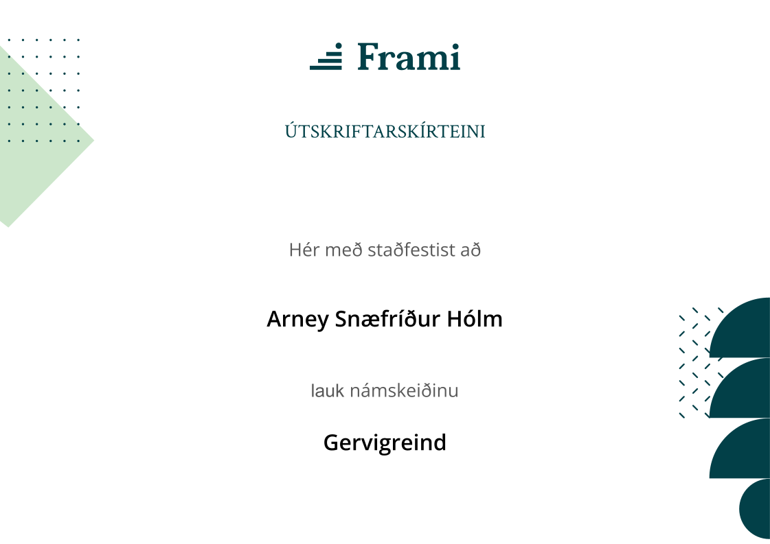 Útskriftarskírteini